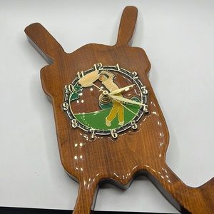 Wood Golfers Clock